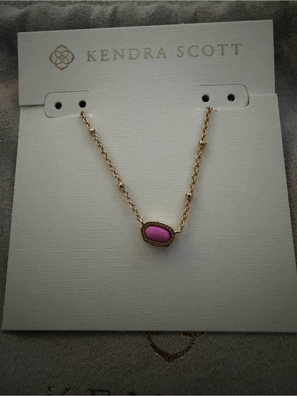 NWT Kendra Scott Mini Elisa Gold Satellite Short Pendant Necklace